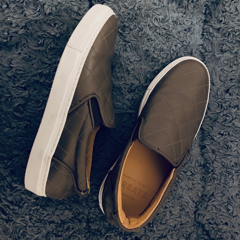Grey Slip Ons